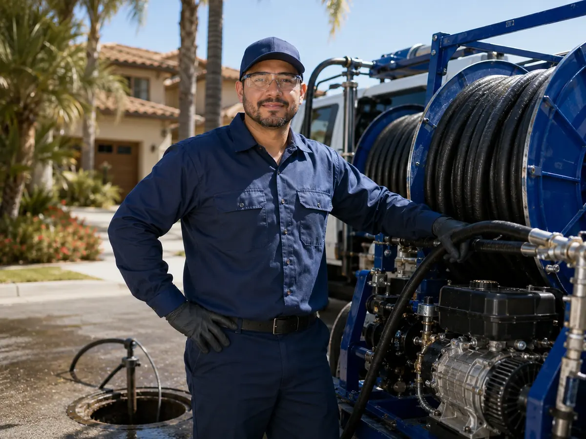 Hydro jet sewer cleaning in Malibu